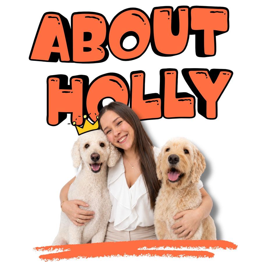 About Holly: Vivi mit Pudel Holly und einem zweiten Hund